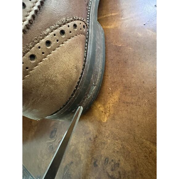 Florsheim Men's 30856 Brown Leather Wingtip Oxford Dress SHoes Size 9.5 - Picture 8 of 10